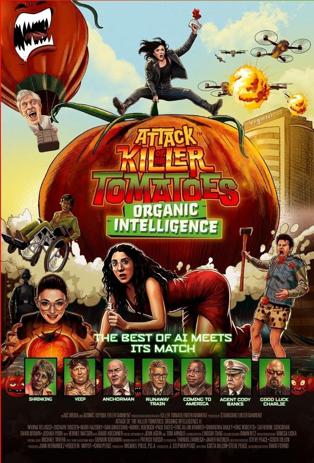 Attack of the Killer Tomatoes - Organic Intelligence (2026) Poster V01 Attack of the Killer Tomatoes: Organic Intelligence (2026) - Official Poster - Horror Posters - Horror Land